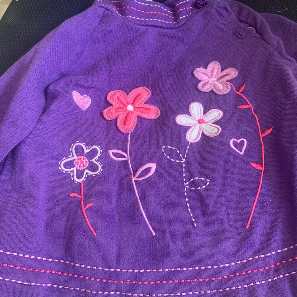 Mini wear girls purple top 18 mos nwot